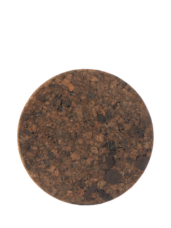 LIGA Smoked Cork Round Coasters, Set of 4, Smoked/Brown, Smoked/Brown