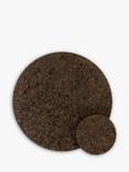 LIGA Smoked Cork Round Coasters, Set of 4, Smoked/Brown