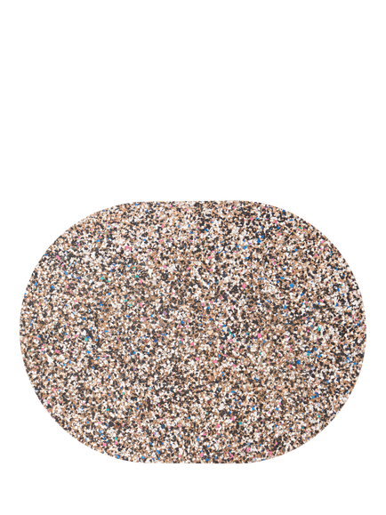 LIGA Beach Clean Cork Oval Placemats, Set of 4, Multi, Multi