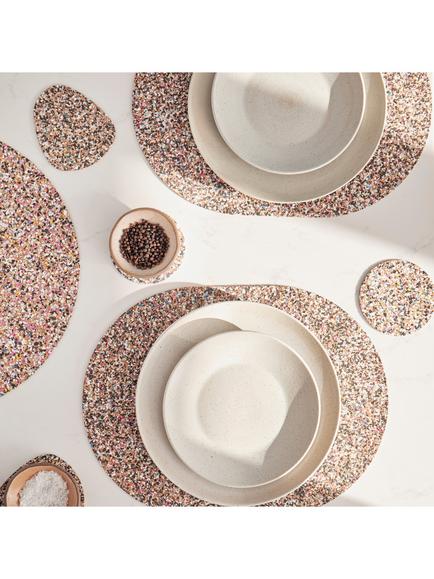 LIGA Beach Clean Cork Oval Placemats, Set of 4, Multi - view 2, Multi