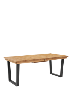 John Lewis Calia 8-10 Seater Extending Dining Table, Solid Oak, Oak