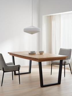 John Lewis Calia 8-10 Seater Extending Dining Table, Solid Oak - view 2, Oak