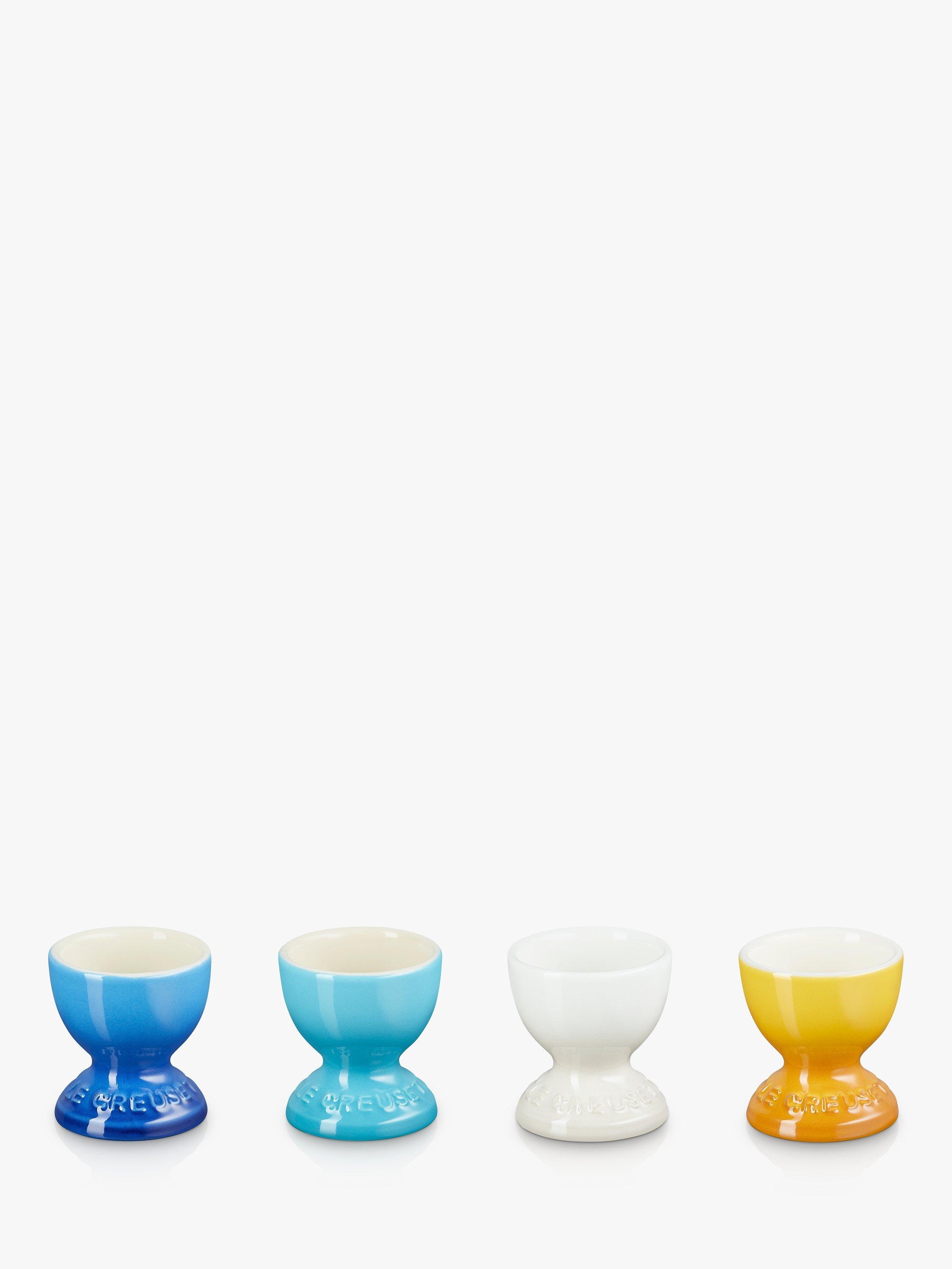 Le Creuset Stoneware Riviera Collection Egg Cups, Set of 4, Assorted