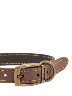 Barbour Leather Dog Collar, Mid Brown - view 2, Mid Brown