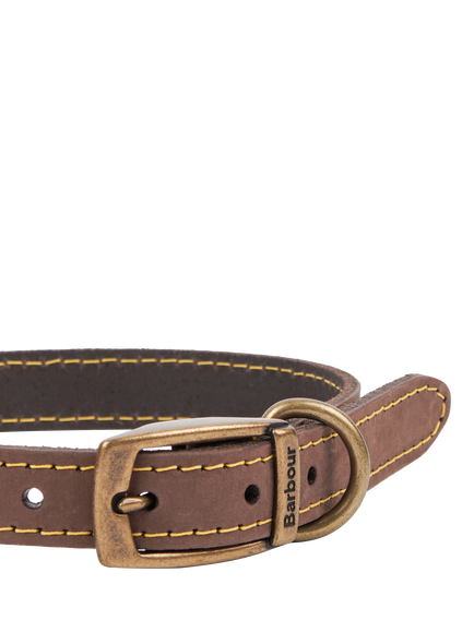 Barbour Leather Dog Collar, Mid Brown - view 2, Mid Brown