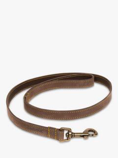 Barbour Leather Dog Lead, Mid Brown