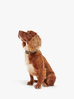 Barbour Leather Dog Collar, Mid Brown, M - view 2, Mid Brown