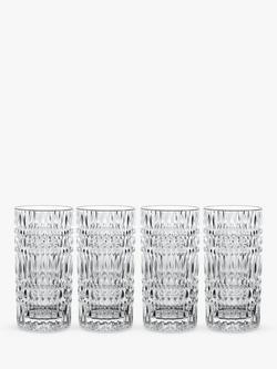 Nachtmann Ethno Longdrink Crystal Glass Highball, Set of 4, 434ml, Clear, Clear