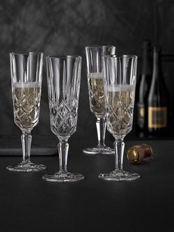 Nachtmann Noblesse Crystal Glass Champagne Flutes, Set of 4, 155ml, Clear - view 2, Clear