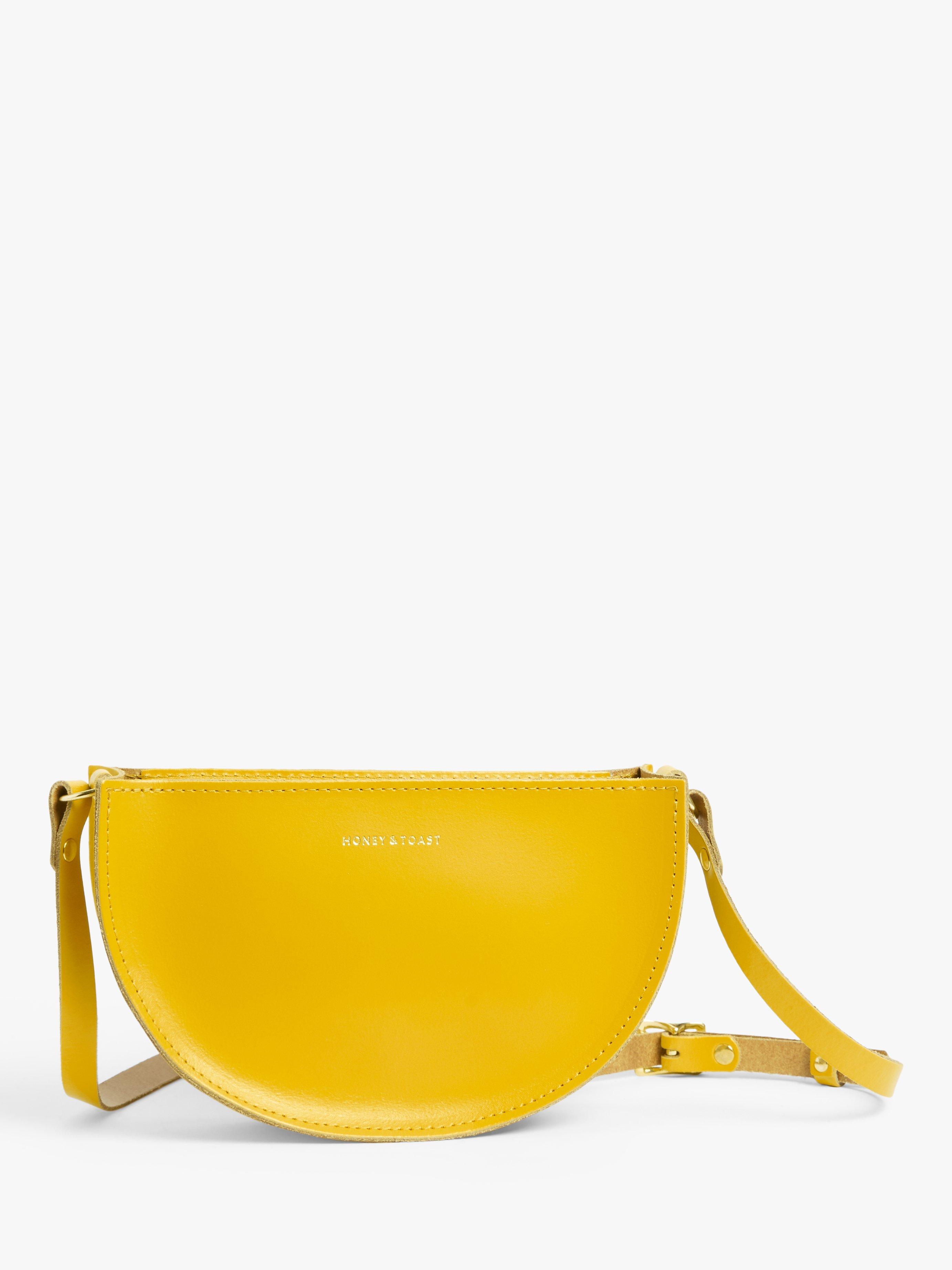 Honey & Toast Half Moon Leather Shoulder Bag, Honey