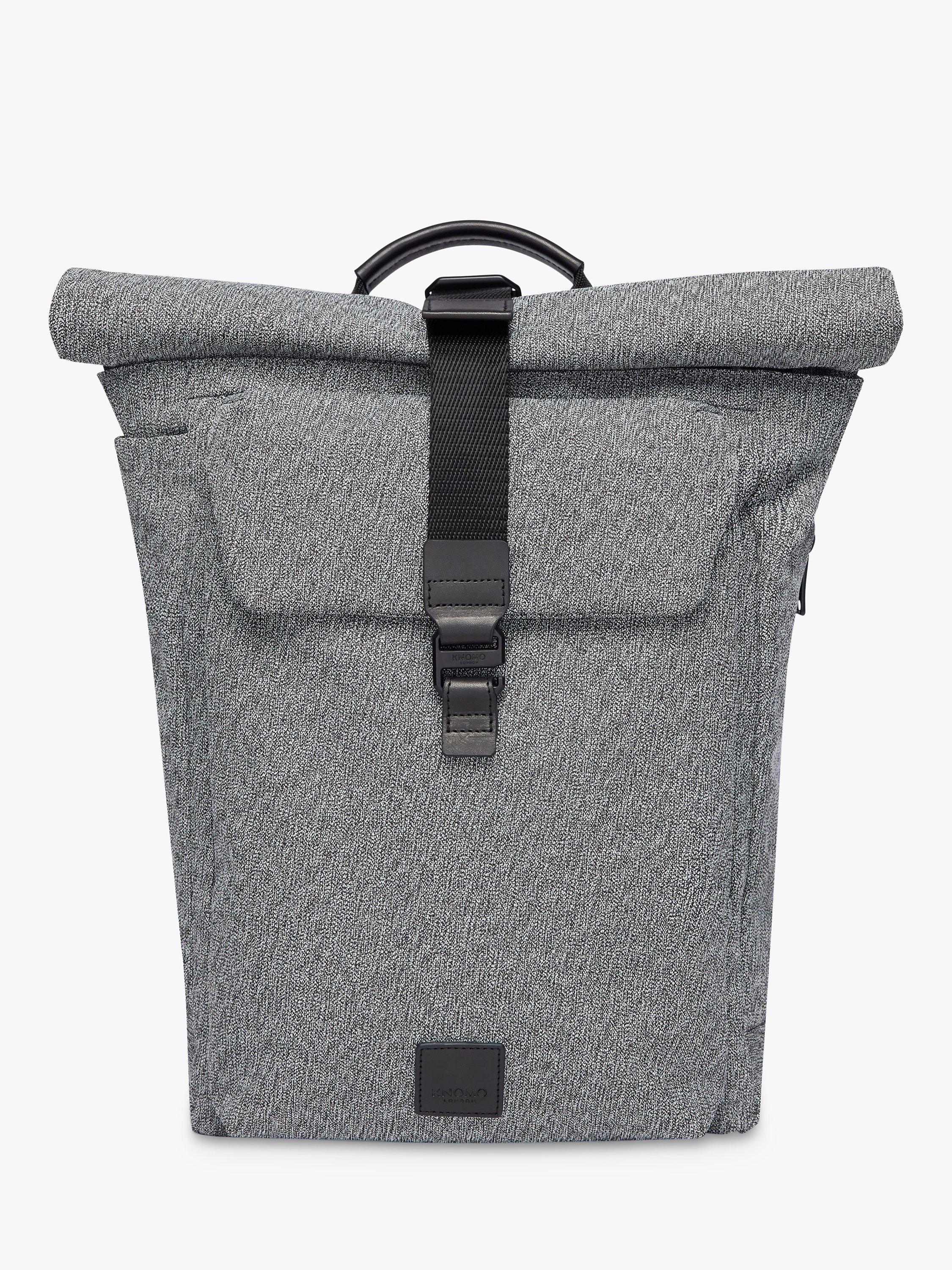 KNOMO Novello Recycled Roll-Top Backpack for Laptops up to 15", Grey