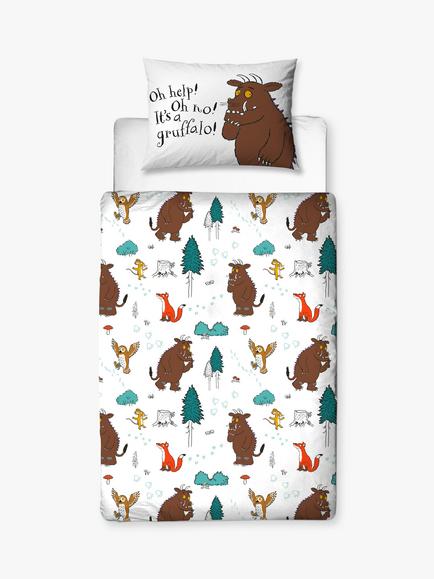 The Gruffalo Reversible Pure Cotton Duvet Cover and Pillowcase Set, Multi