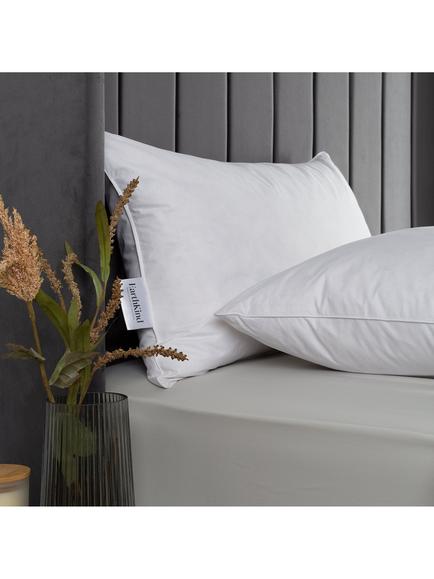 EarthKind Feather & Down Standard Pillow, Medium, White