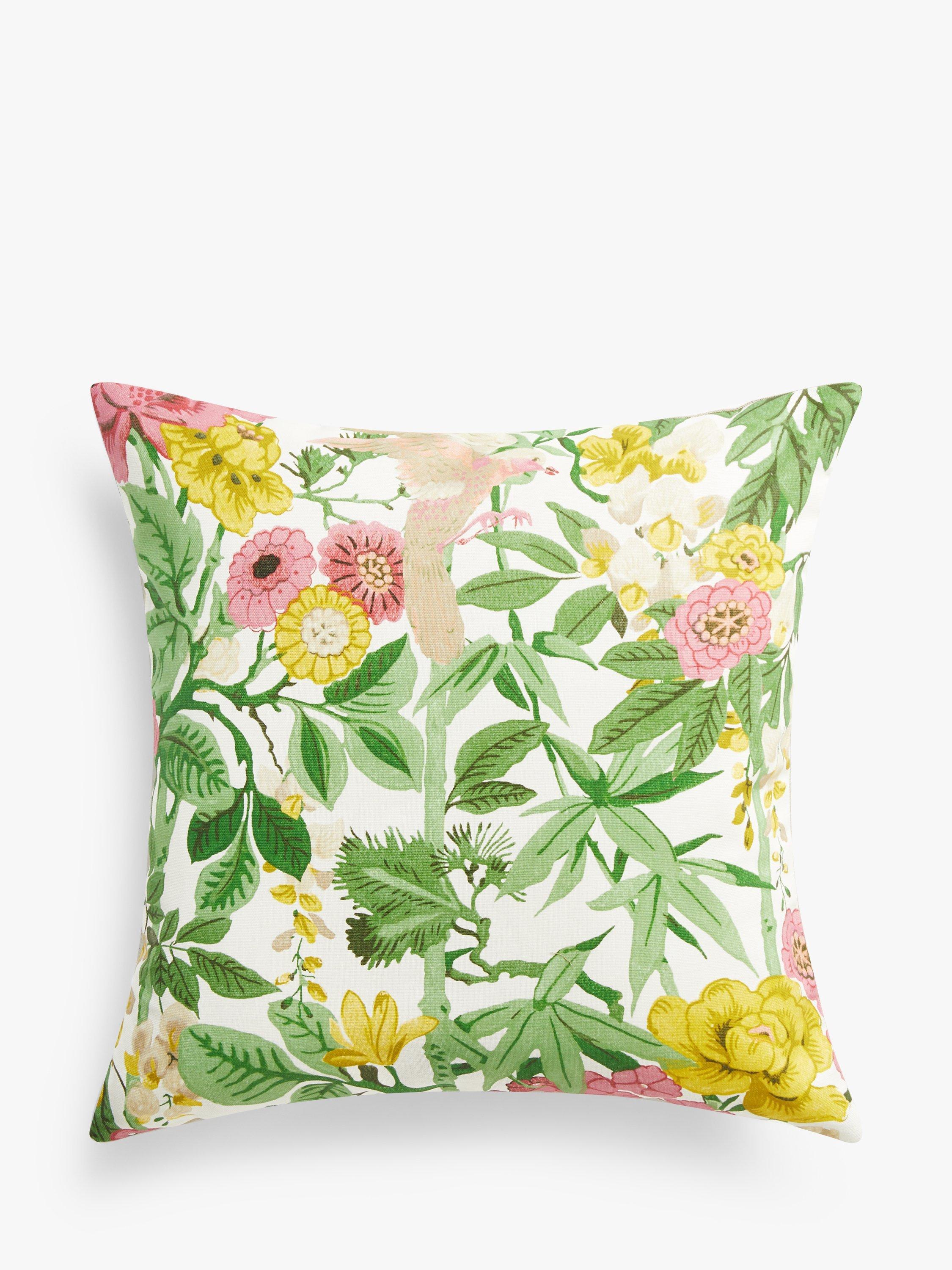 Sanderson Bamboo and Bird Cushion, Green