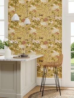 Sanderson Crane & Frog Wallpaper - view 2, Dwaw217124