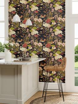Sanderson Crane & Frog Wallpaper - view 2, Dwaw217123