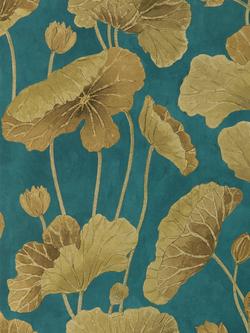 Sanderson Lotus Leaf Wallpaper, Dwaw217127