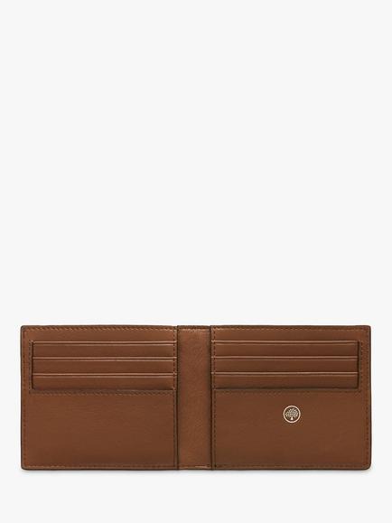 Mulberry Eight Card Small Classic Grain Leather Wallet - view 2, Brown Oak