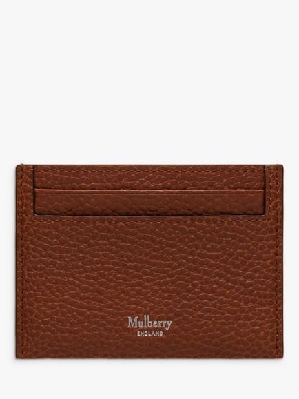 Mulberry Continental Small Classic Grain Leather Credit Card Slip, Oak
