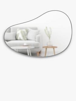Umbra Hubba Pebble Wall Mirror, 61 x 92cm, Titanium