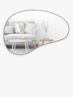 Umbra Hubba Pebble Wall Mirror, 61 x 92cm - view 2, Titanium