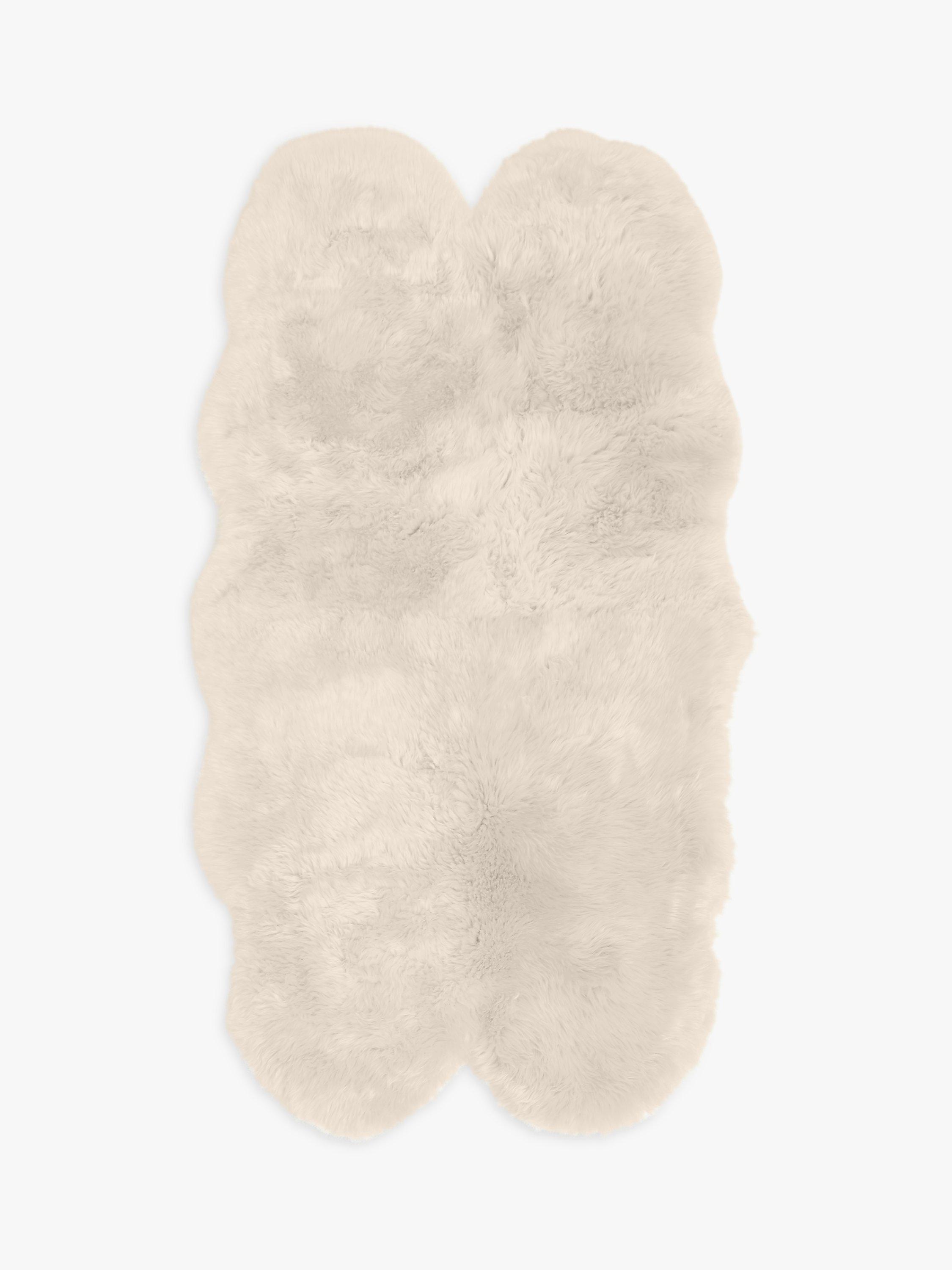 John Lewis New Sheepskin Rug Quad, Fawn