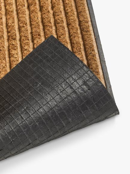 John Lewis Diamond Scraper Door Mat - view 2, Black / Brown