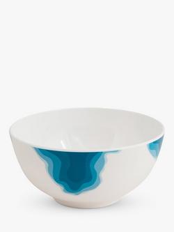 Rick Stein Coves of Cornwall Melamine Cereal Bowls, Set of 4, 16cm, Blue/White - view 2, Blue/White