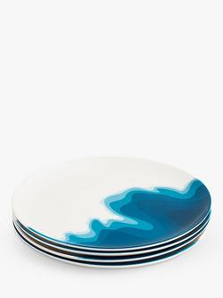 Rick Stein Coves of Cornwall Melamine Side Plates, Set of 4, 21cm, Blue/White - view 2, Blue/White
