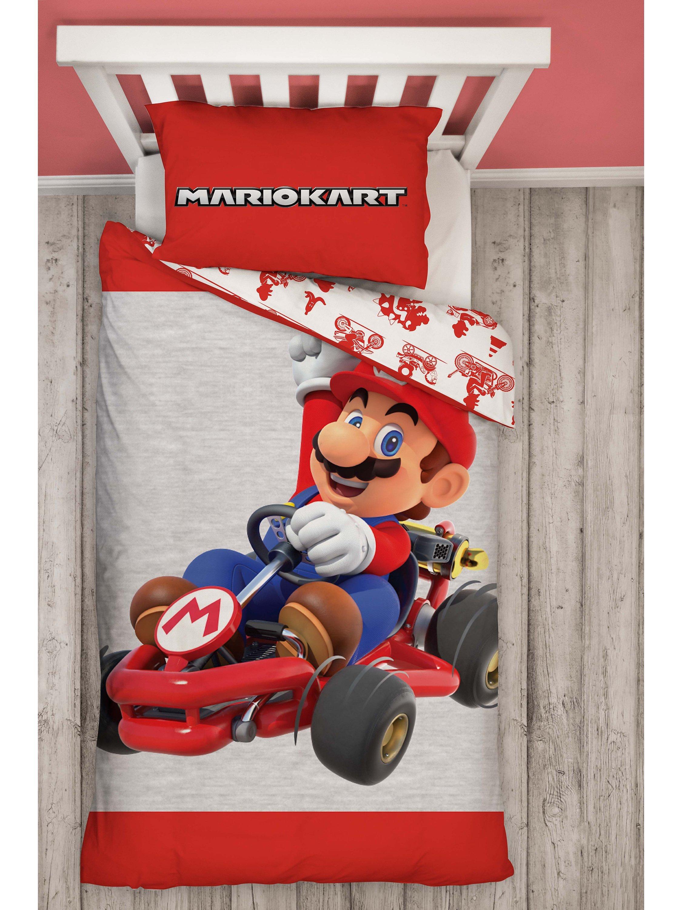 Nintendo Mario Cart Reversible Duvet Cover and Pillowcase Set