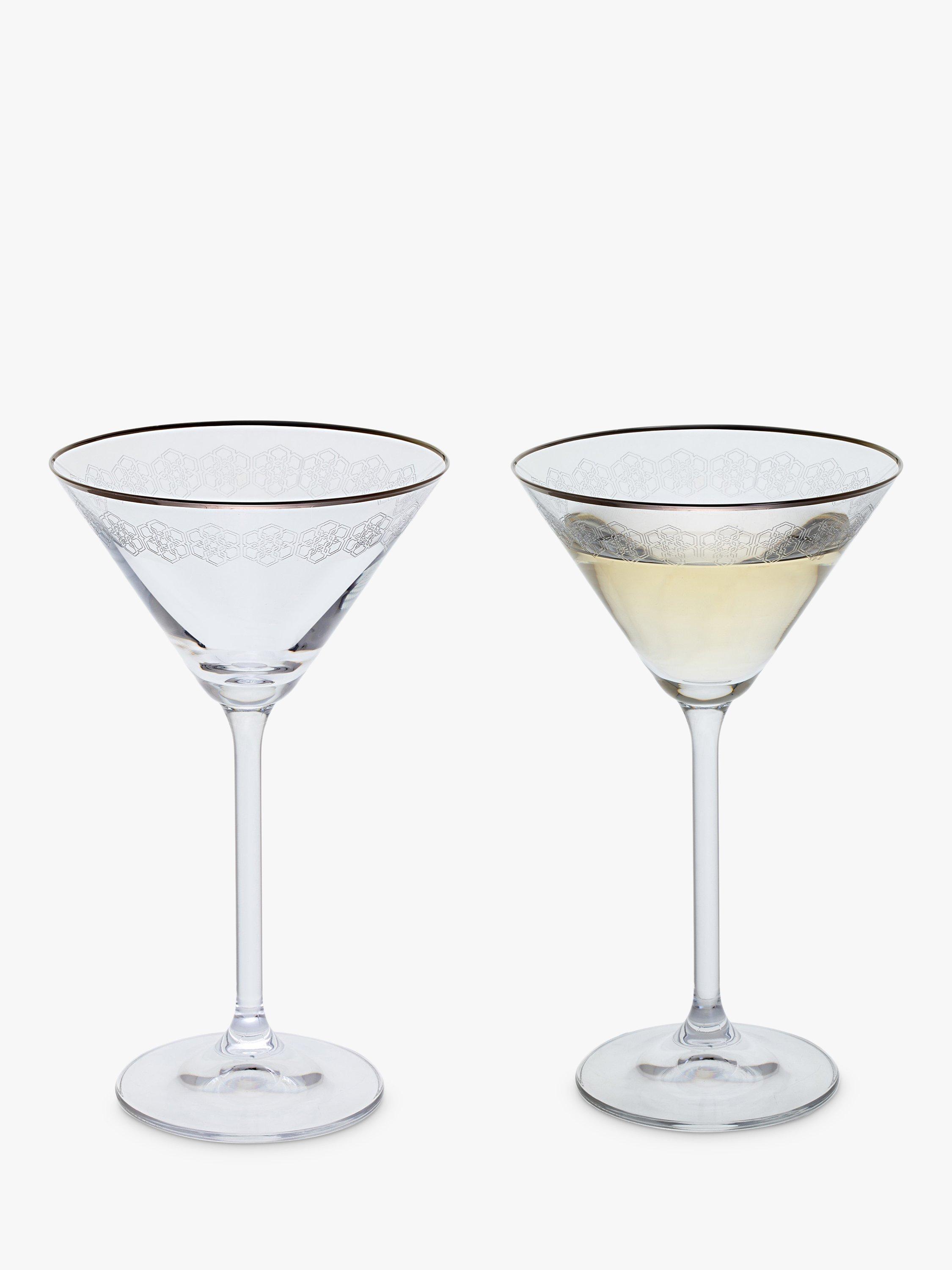 Dartington Crystal Gatsby Martini Glass, Set of 2, 300ml, Clear