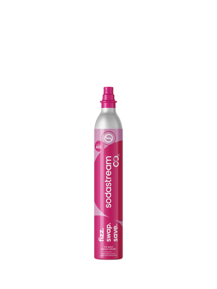 SodaStream Quick Connect Pink Spare CO2 Gas Cylinder, 60L, Pink