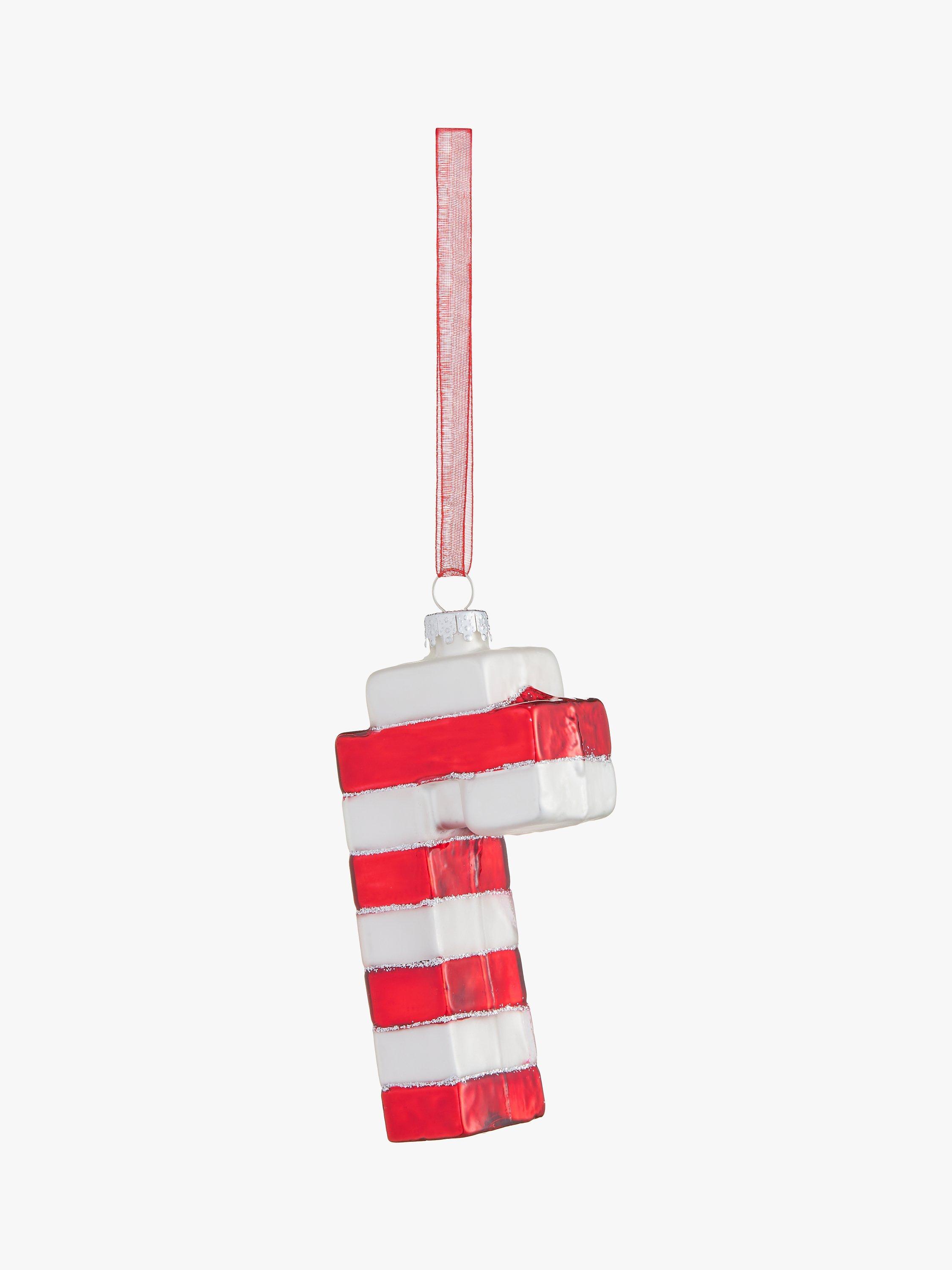 John Lewis Santa's Rainbow Block Candy Cane Bauble