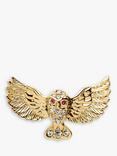 Eclectica Pre-Loved Attwood & Sawyer Swarovski Crystal Flying Owl Brooch, Dated Circa 1990s