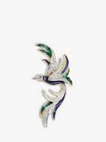 Eclectica Pre-Loved Attwood & Sawyer Swarovski Crystal & Enamel Bird of Paradise Brooch