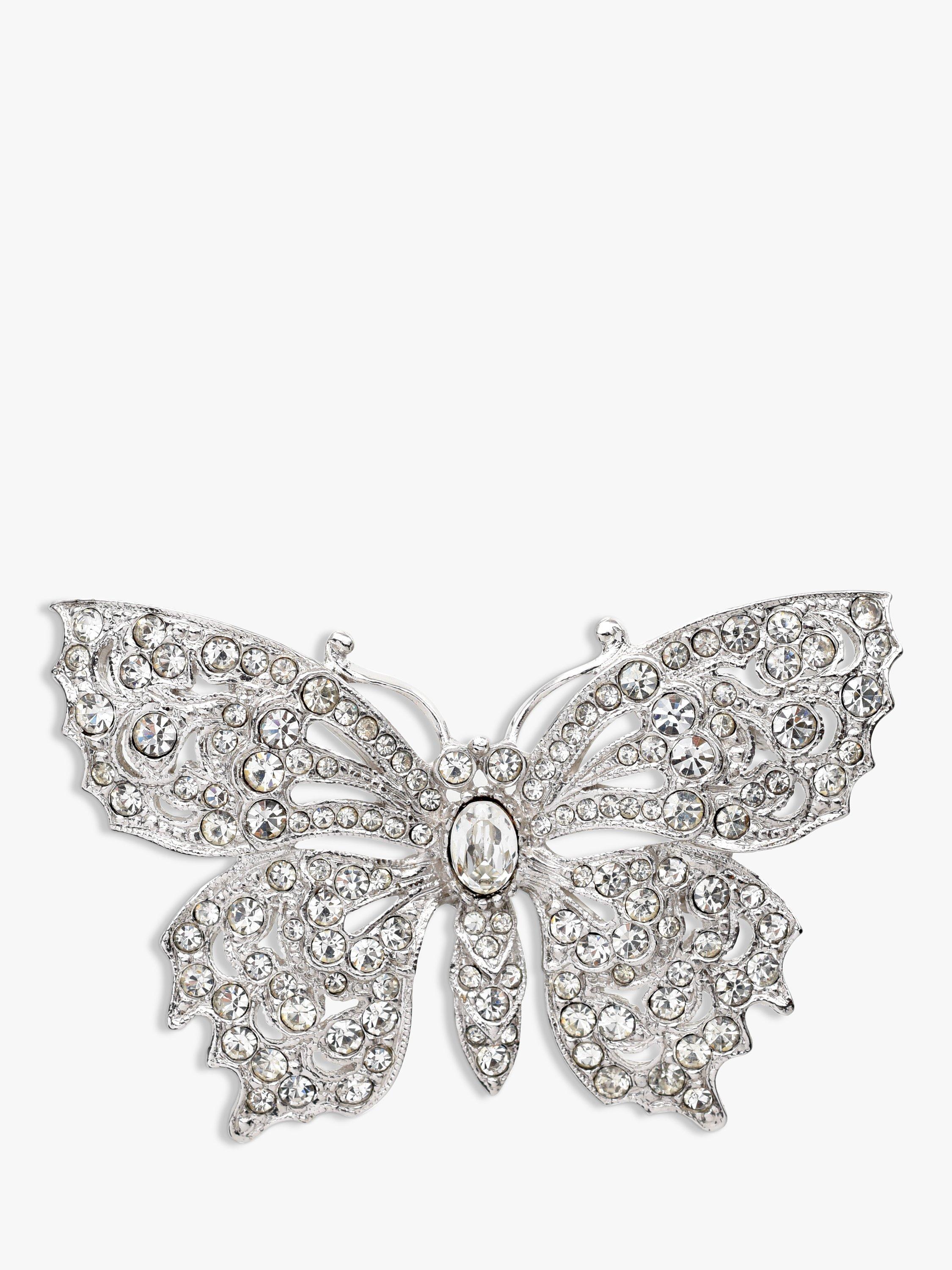 Product image 1 of 1, which shows Eclectica Pre-Loved Attwood & Sawyer Swarovski Crystal Butterfly Brooch, Dated Circa 1990s