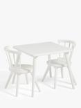 John Lewis Kids' Spindle Table and Chairs Set, White