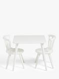 John Lewis Kids' Spindle Table and Chairs Set, White