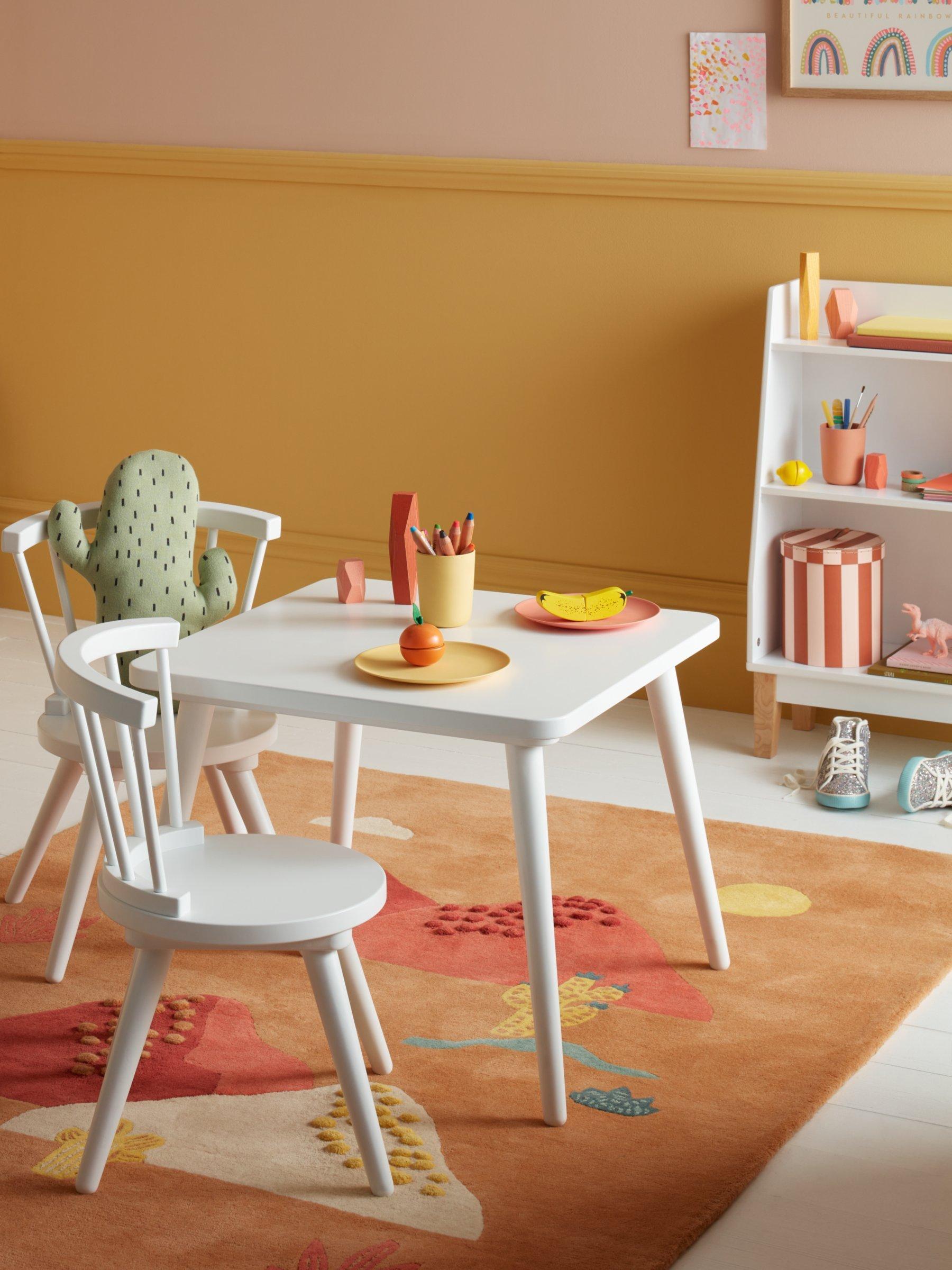 John Lewis Kids Spindle Table and Chairs Set White