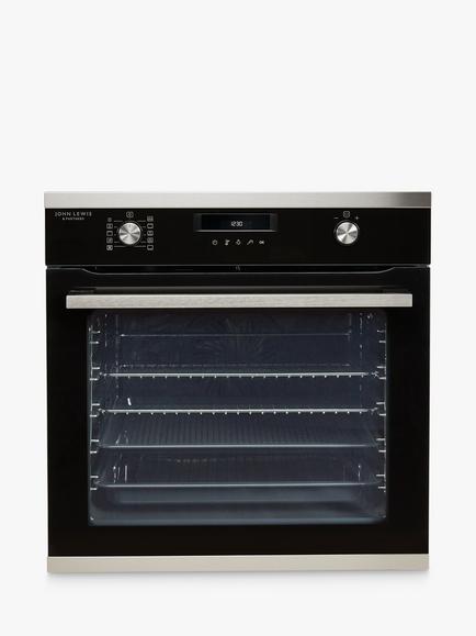 John Lewis JLBIOS645 Built In Electric Self Cleaning Single Oven, Stainless Steel, Stainless Steel
