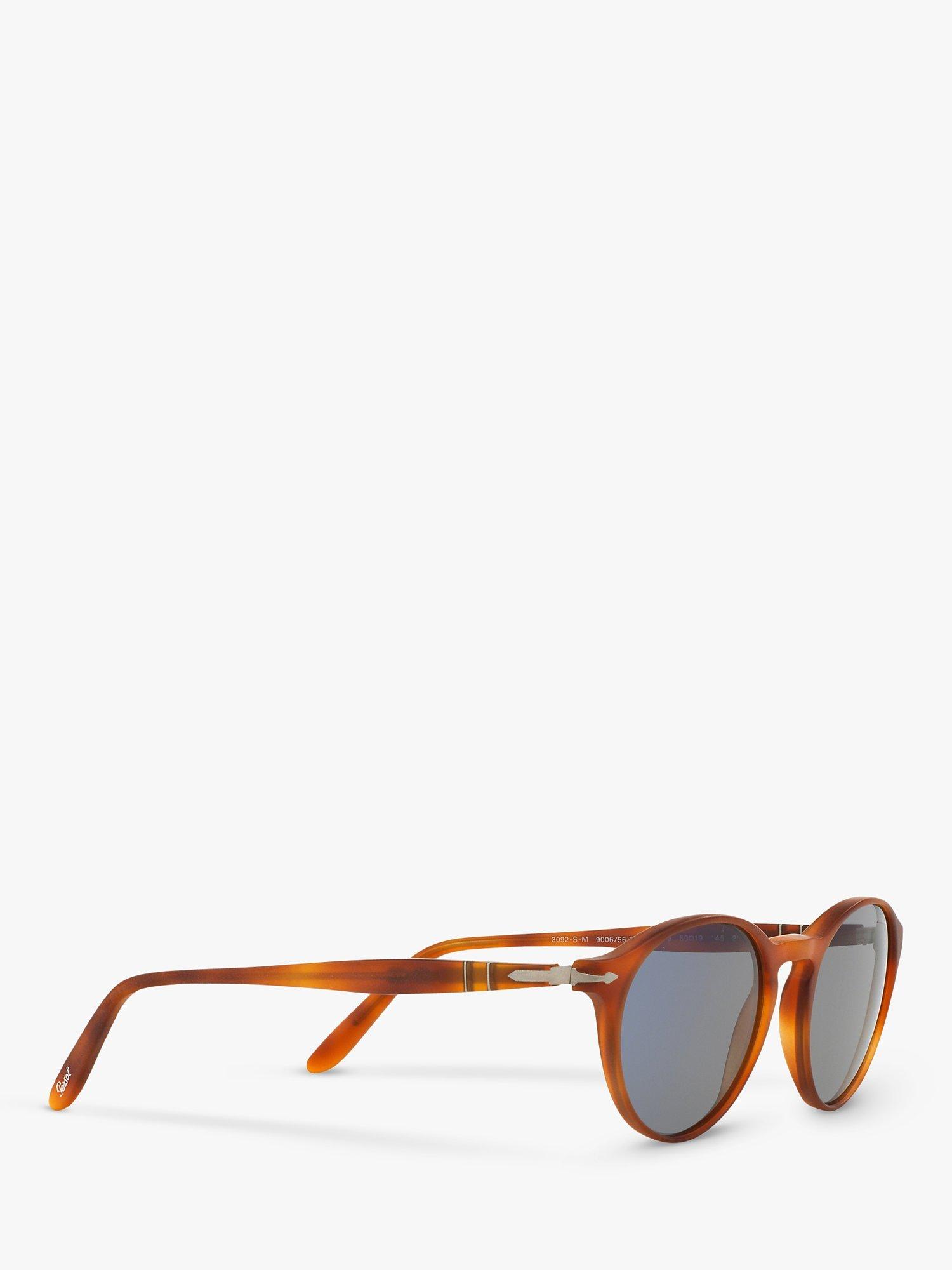 Product image 11 of 11, which shows Persol PO3092SM Men's Oval Sunglasses, Terra di Siena/Blue