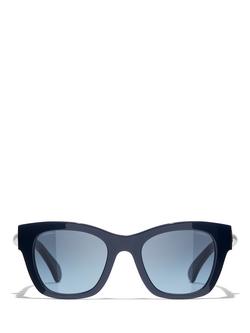 CHANEL CH5478 Women's Irregular Sunglasses, Blue/Grey, Blue/Grey