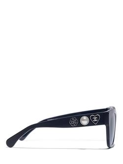 CHANEL CH5478 Women's Irregular Sunglasses, Blue/Grey - view 2, Blue/Grey