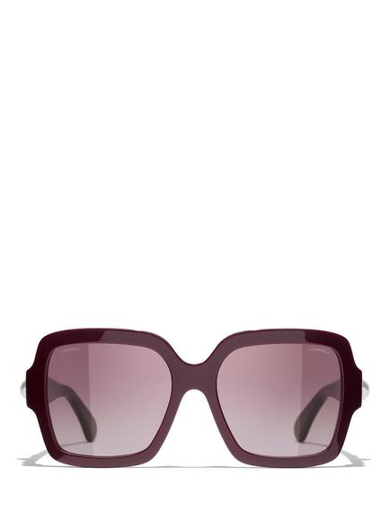 CHANEL CH5479 Women's Square Sunglasses, Red, Red