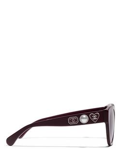 CHANEL CH5477 Women's Cat's Eye Sunglasses, Red - view 2, Red