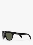 Ray-Ban RB4216 Women's Square Sunglasses, Black/Green