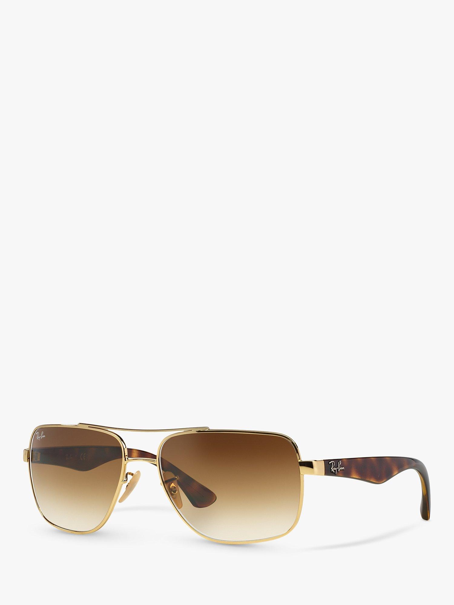 Ray Ban RB3484 Men s Square Sunglasses Arista Gold Brown