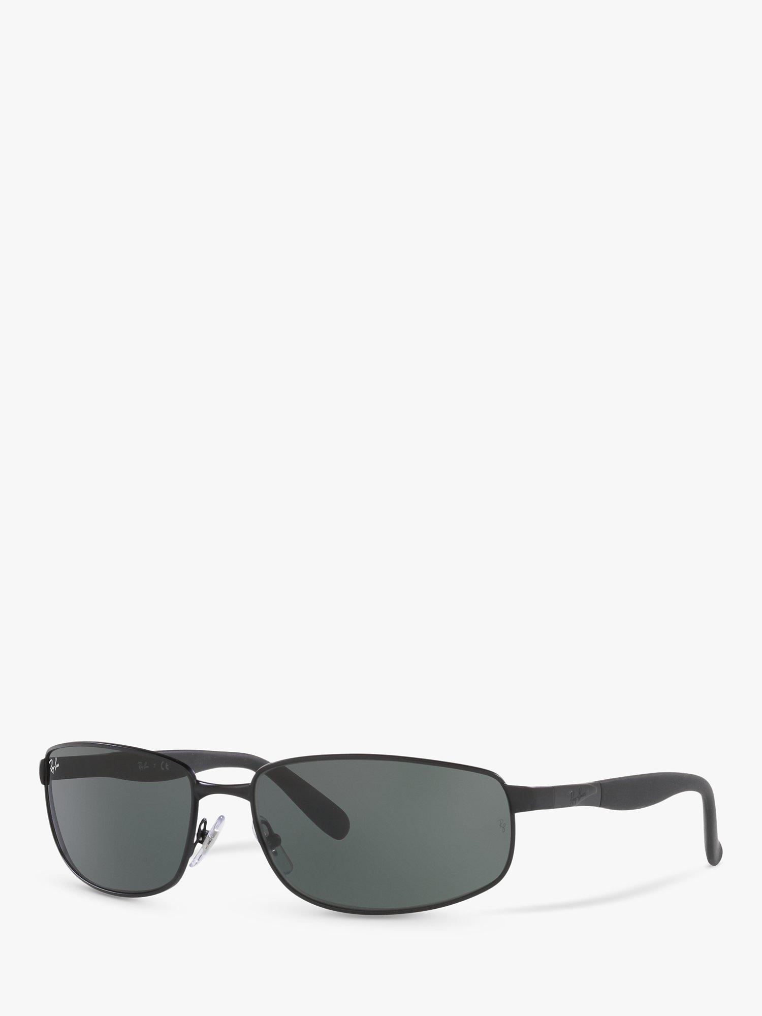 Product image 1 of 11, which shows Ray-Ban RB3254 Men's Rectangular Sunglasses, Matte Black/Grey