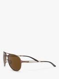 Oakley OO4054 Women's Caveat Polarised Pilot Sunglasses, Brunette/Brown