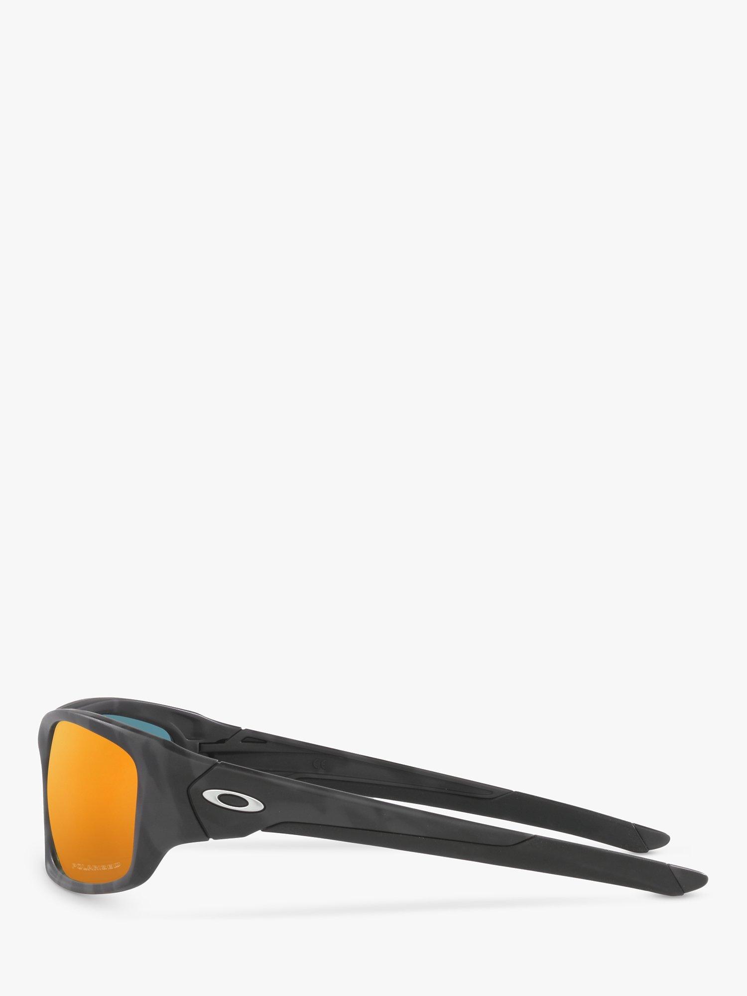 Oakley OO9236 Men s Valve Prizm Rectangular Polarised Sunglasses Matte Black Camo Mirror Red